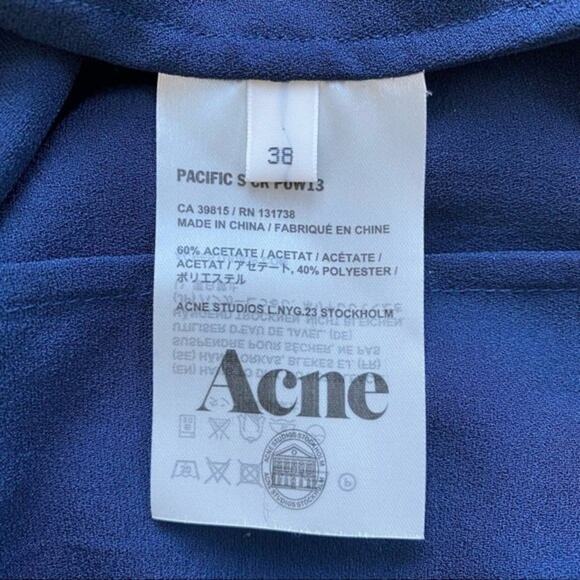 Acne Studios Pacific Deconstructed Side Drape Sleeveless Cocktail Dress Size 6 - Picture 6 of 11